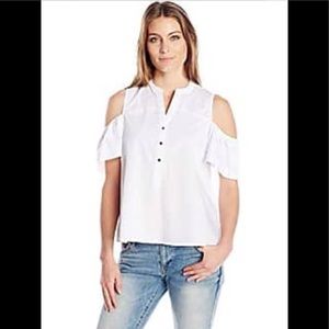 Ivanka Trump Cold Shoulder White Top
